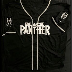 Black Panther Custom T'CHALLA Baseball Jersey Mens 4XL